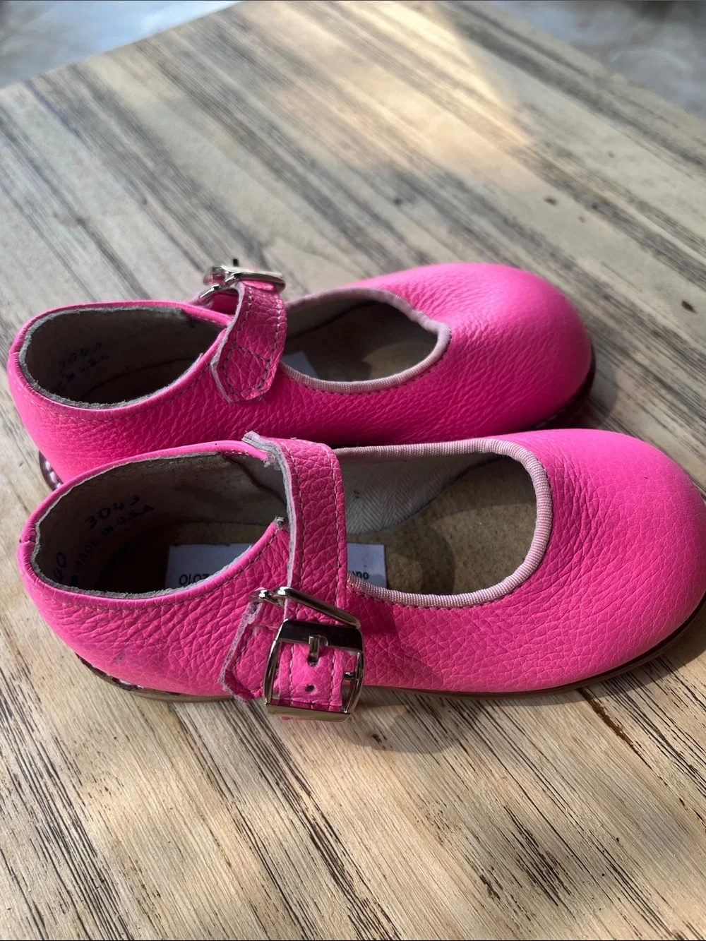 Girls Pink Mary Jane Dress Shoes with Buckle Strap